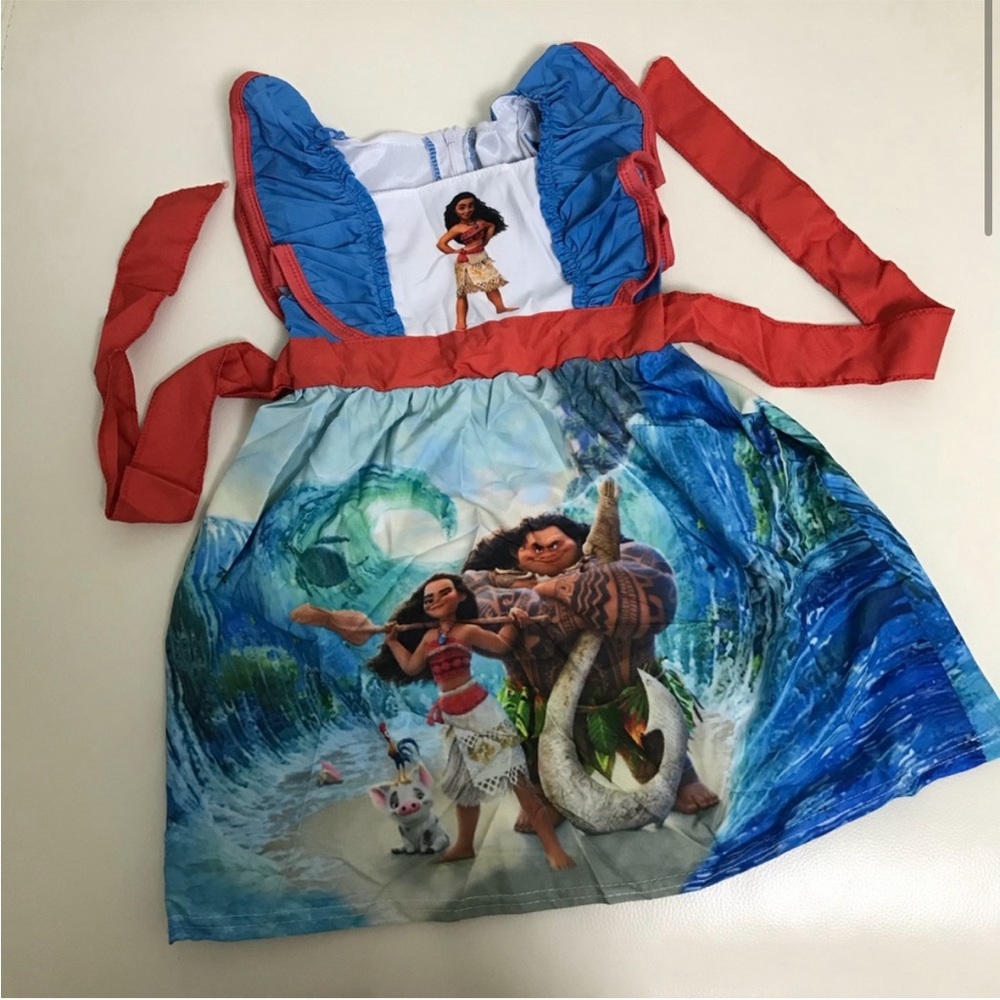 Moana Cute Dress Princess Girl - Picture 2 of 5